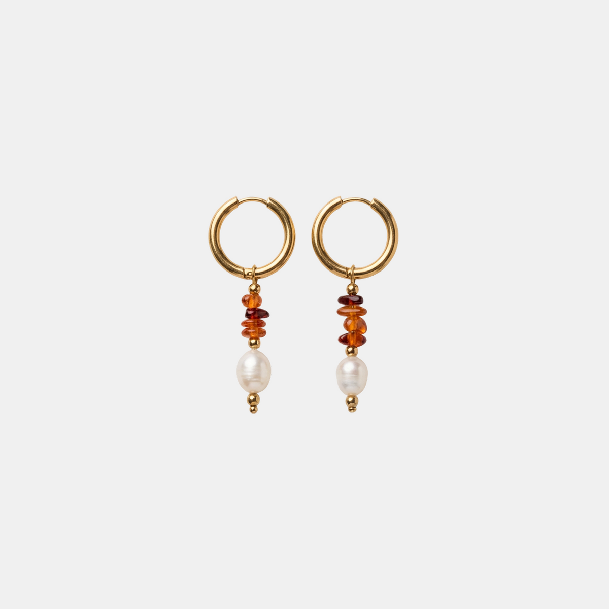 Kolczyki Amber Kraal Parels Hoops