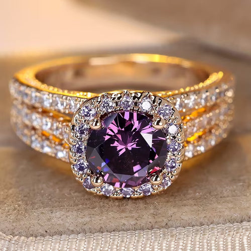 Halo-Amethystring w Złocie