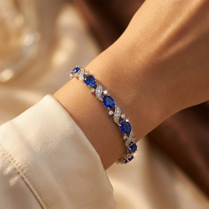 Srebrna bransoletka Sapphire Blumenlink