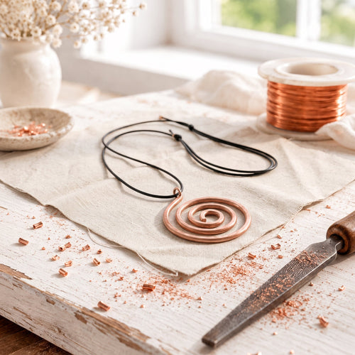 Copper Spiral Necklace