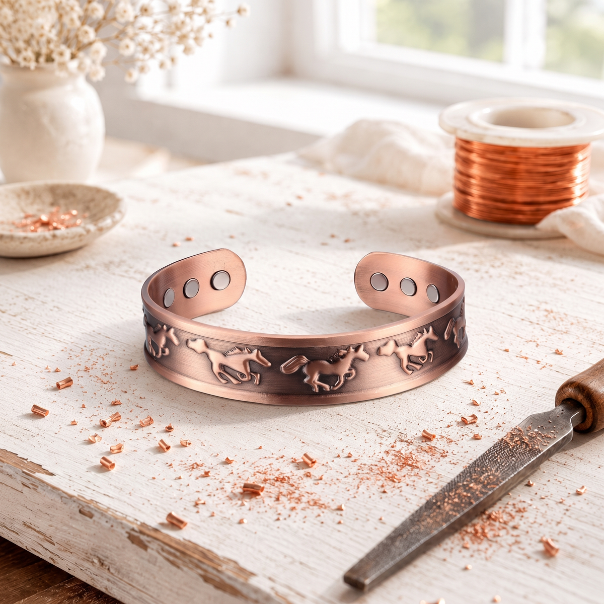 Bransoletka z Różowego Miedzi Mesa