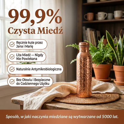 Butelka na wodę z czystej miedzi